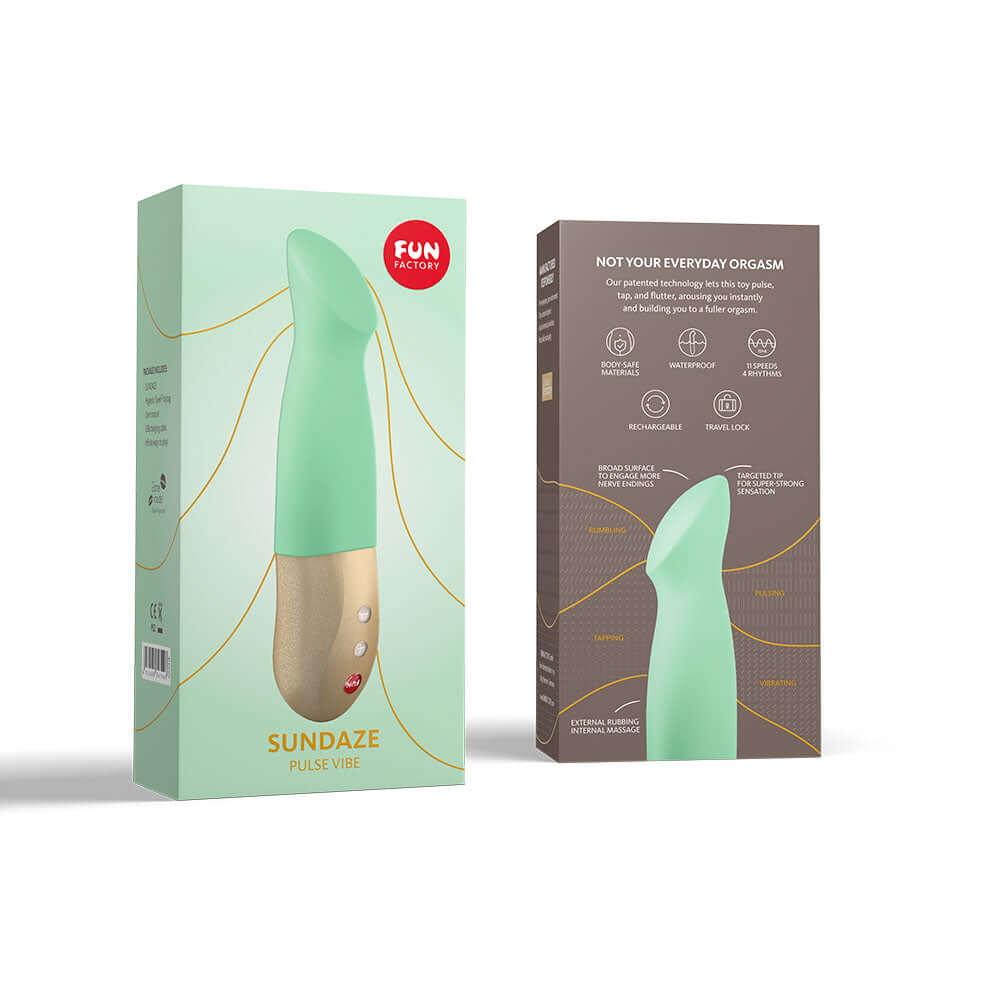 Fun Factory SUNDAZE pistachio - Pistachio Green 17.5 cm USB Rechargeable Thrusting Vibrator
